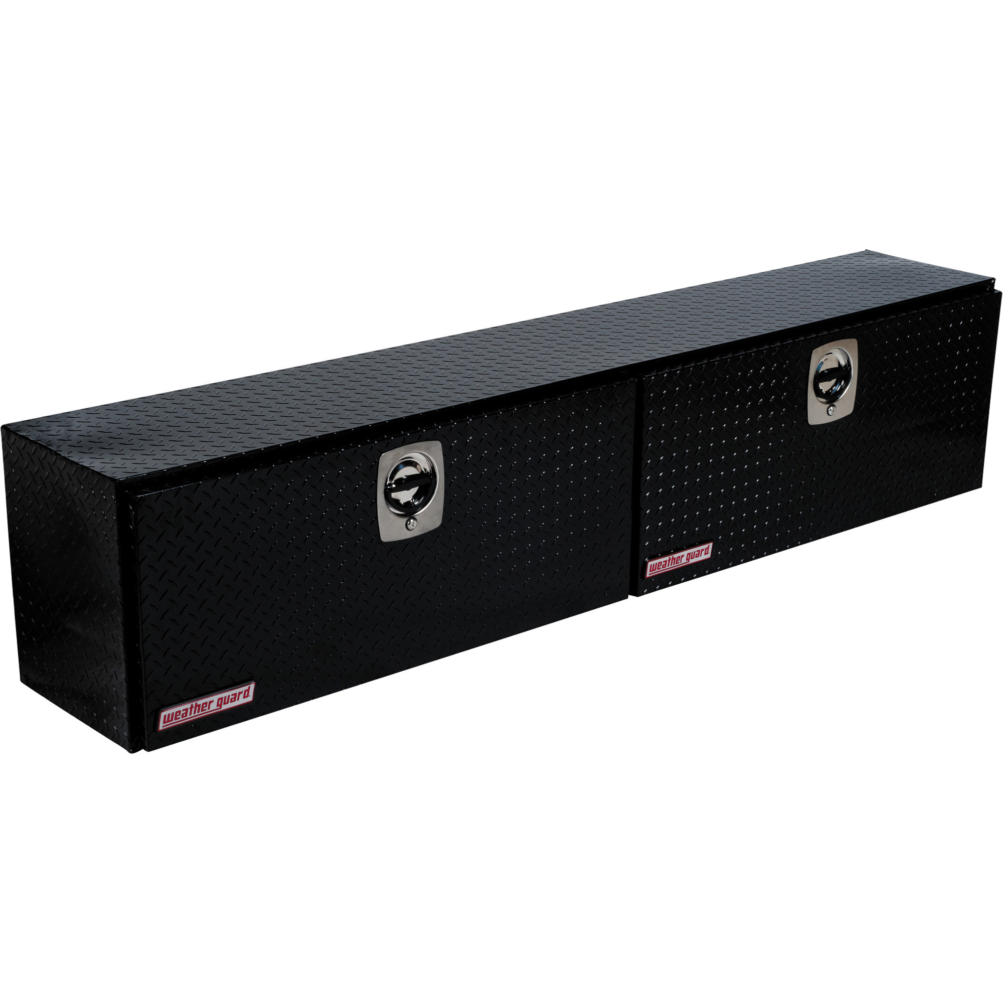 Weather Guard Super-Side Side-Mount Truck Tool Box, Aluminum, Gloss Black Powder-Coat, 90.25in. x 16.25in. x 18in., Model# 391-5-02